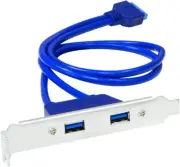 USB 3.0 Dual Port PCI Bracket Cable Built-In 20-Pin Header High Speed