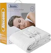Luxury Fleece Heated Fitted Mattress Underblanket, Cover, Auto-Cut, Dual Controls, 3 Heat Settings & Machine Washable (King 165 x 137cm - Dual Control), White