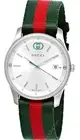 GUCCI G-Timeless Quartz 38MM Silver Dial Nylon Strap Men's Watch YA1264236