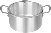 SOGA Stainless Steel Casserole with Lid Induction Cookware 32cm