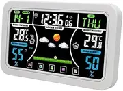JSEIAJB Meteorological Clock Garden Storage Room Other Environmental Monitoring Temperature Humidity Alarm