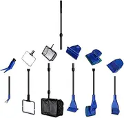 JZMYXA Aquarium Fish Tank Clean Set, Aquarium Cleaning Kit for Fish Tank Long Handle Fish Tank Brush Functional Six Cleaning Tools for Aquarium Telescopic Cleaning 6-in-1