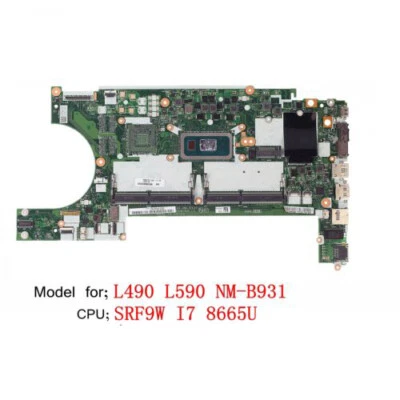 Lenovo ThinkPad L490 L590 Laptop Motherboard NM-B931 FRU;02DM242 CPU;I7 8665U