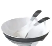 Better Homes & Garden Outdoor Salad Serving Set Large bowl and Utensils 12 W 3 D