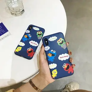 elmo 芝麻街 磨砂霧面 蘋果 iPhone6/i6p/i7/7p/i8/8p/iphone X 全包邊手機殼