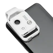 Phone Microscope, 200X Microscope Mini Pocket Microscope with LED Light, White