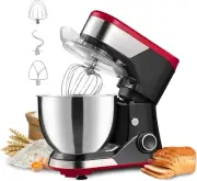 P'RICH Stand Mixer, 8-Speed 600W Tilt-Head 3-In-1 Kitchen Mixer