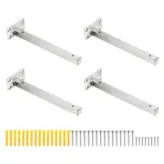 Floating Shelf Bracket,4 Pack 10 Inch Hidden Wall Mounted Shelf Supports