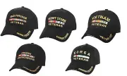 Rothco Deluxe Low Profile Military Veteran Hat Adjustable Black Cap - Be Proud!