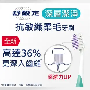 【SENSODYNE 舒酸定】抗敏纖柔毛牙刷 3入(深層潔淨)