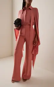 [Elie Saab] Cady Wide-Leg Pants