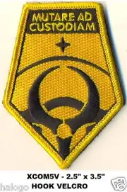 X-COM PATCH - MUTARE AD CUSTODIAM - Hook Backing - XCOM5V