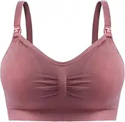 [MAIDONG] Nursing Bras Maternity Bra - Elastic Breathable Nursing Bras | Maternity Bra with Full Coverage Removable Cups for Pregnancy Breast Pumping