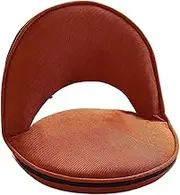 Folding Chair Bedroom Bed, sedentary seat Cushion, Portable Folding Bay Window, Lazy Sofa(Sunset Orange)