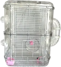 在飛比找松果購物優惠-透明倉鼠籠 豪華鼠籠 鼠籠 倉鼠籠子 單層/雙層 老鼠籠子 