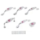 Vintage Flower Cupboard Kitchen Cabinet Handles Knobs Furniture Hardware