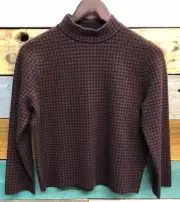 THEORY Harmona Evian Houndstooth Black & Sumac Sweater Women Size Small NEW *