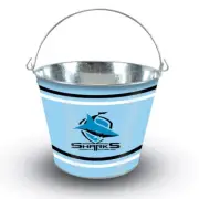 Cronulla Sharks NRL 5L Galvanised Tin Ice Bucket with Handle