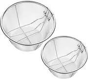 Garneck 2pcs Stainless Steel Frying Basket Handle Multipurpose Storage Basket for French Fries Chicken Fish