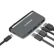 mbeat MB-UCH-59GRY Essential Pro 5-IN-1 USB- C Hub 4k HDMI Video USB-C PD Pass Through Charge