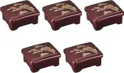 Set of 5 [A] Kotsuki Bowl Heavy TamePearl Matsunai Vermilion Lacquer [6.7 (14.3 x 14.3 x 11.9 x 8 (4.6) cm] | Heavy ABS Resin Setomonohonpo