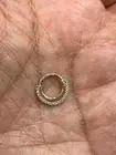 Double Hoop Nose Ring Jewelry Septum Clicker with Natural Diamond 14k Solid Gold