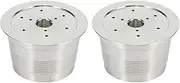 [Voniecop] 2X Compatible for Caffitaly Coffee Machine Maker Stainless Steel Refillable Reusable Capsule for Caffitaly Cafe Capsule