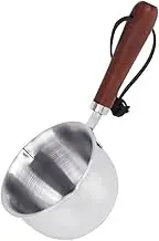 SHERCHPRY Hot Oil Pan Gravy Mini Pot Butter Warmer Pan Mini Candles Sauce Pan Small Pot Cooking Pot Small Stainless Steel Pot Grill Basting Pot Small Wood Metal
