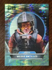 2024 Topps Chrome Star Wars Hyperspace Wedge Antilles Aqua Sonar Refractor #/199