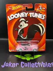 Hot Wheels Pop Culture Looney Tunes Pepe Le Pew Pink '40 Ford Convertible w/ Pro