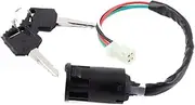 Ignition Barrel Key Switch 4 Wires Universal 2 Ignition Keys Start Switch Door Lock Key for ATV Go Kart Quad Dirt Bike Scooter Motorcycle Accessories Motor Ignition Key Switches(A)