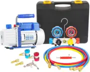 4-Way Manifold Gauge Set for R410A, R22, R134A, R404A HVAC A/C Refrigeration Rec