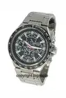 NEW GUESS CHRONOGRAPH 100M TACHYMETER SILVER BRACELET MENS WATCH U20001G1
