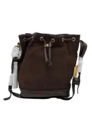 Patricia Nash Melrose Drawstring with Floret Key Fob Chocolate