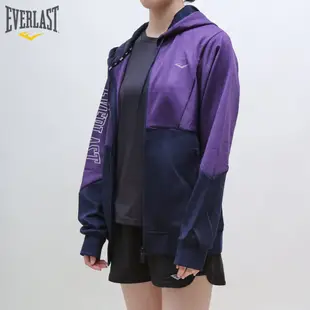 EVERLAST 外套 紫黑 雙色拼接 連帽 休閒外套 女 4952110180