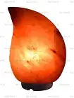 LEAF SHAPE ELECTRIC HIMALAYAN ROUGH SALT TABLE LAMP PURIFY ROCK NATURAL IONIZER