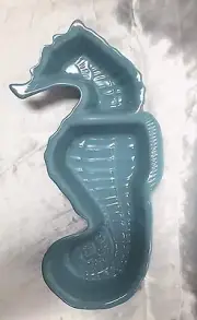 Cynthia Rowley Seahorse Divided Serving Dish Tray Medium Condiment Chip & Dip
