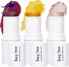 Cosmetics Multi Stick Trio, Cream Blush Stick, Highlighter Stick & Moisturizer,