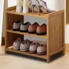 Bamboo Shoe Stand Tidy Storage Bench Compact Rack Organizer for Home Entryway