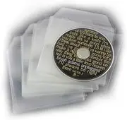 200x 80 Micron Clear Plastic CD/DVD Sleeves with Flaps