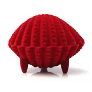 2PCS Creative Shell Shape Velvet Ring Earrings Pendant Gift Box Jewelry Case RED COLOR