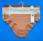 $48 5pack Size L DANSKIN DS3530 Organic Cotton Hipsters Panties Solid NWT