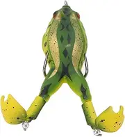 Frog Bait Soft Silicone Artificial Thunder Frog Bait Fishing Lures with Double Propeller Feet for Effective Predator Fishing