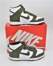 NEW NIKE DUNK HIGH RETRO SHOES GS 6.5Y WOMENS SZ 8 "CARGO KHAKI" DB2179-105 DS