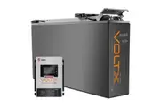 VoltX 12V 200Ah Slim Lithium Battery + 30A DC to DC LiFePO4 Battery Charger Bluetooth