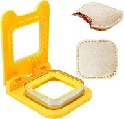 Huayeex Sandwich for Kids Lunch | Sandwich Uncrustable Cutter - Square Sandwich Shape Luchable Box Accessories for Cookie Bread Pancake, Sandwich Maker