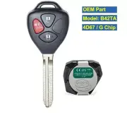 B42TA Remote Car Key Fob 433MHz 4D67 / G Chip OEM Board for Toyota Hilux 4Runner