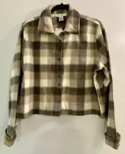 New Women’s Geoffrey Beene Sport Beige Brown Long Sleeve ButtonJacket - Sz. 10
