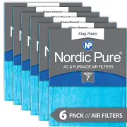 Nordic Pure 14x20x 1/2 Half Inch Ring Panel MERV 7 Furnace Air Filters 6 Pack
