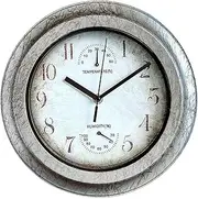 12 Inches Retro Silent Clock Outdoor Clocks for The Garden Wall Mounted Electroplating Paint Frame Garden Outside Wall Clock